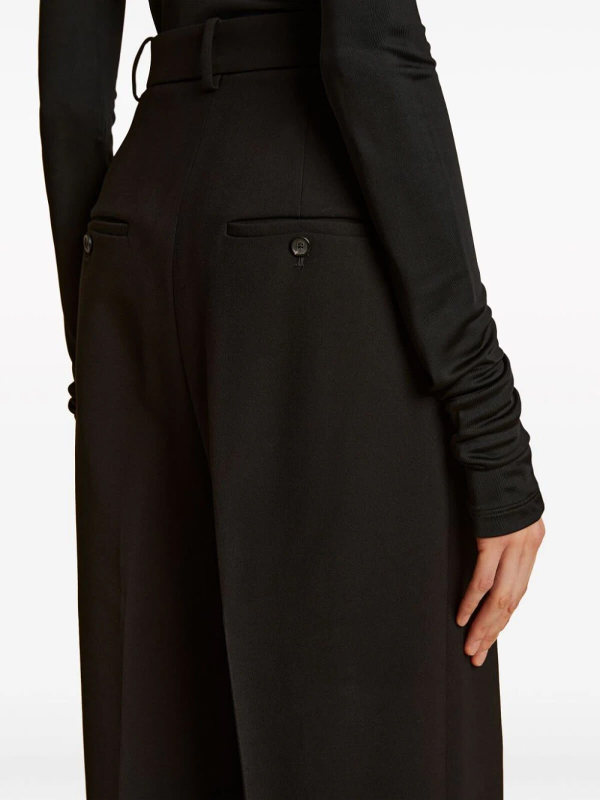 Pleated High Waisted Trousers - Image 4