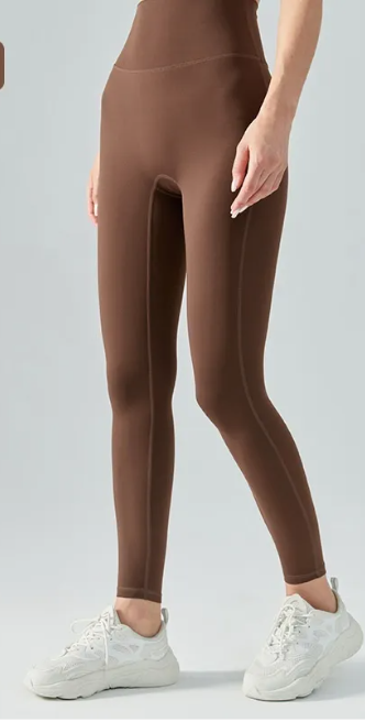 High Waist Nude Feel Yoga Pants Women's Summer Thin Peach Hip Lifting Seamless Fitness Pants