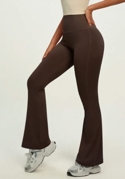 High Waist Hip Lift Yoga Bell-bottom Pants Nude Feel Fitness